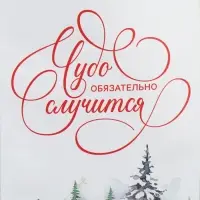 Пакет подарочный без ручек «Чудо обязательно случится», 10×19.5×7 см, Новый год