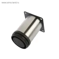 Опора мебельная, регулируемая, D=50 мм, h=80 мм, цвет сатиновый никель, 4 шт