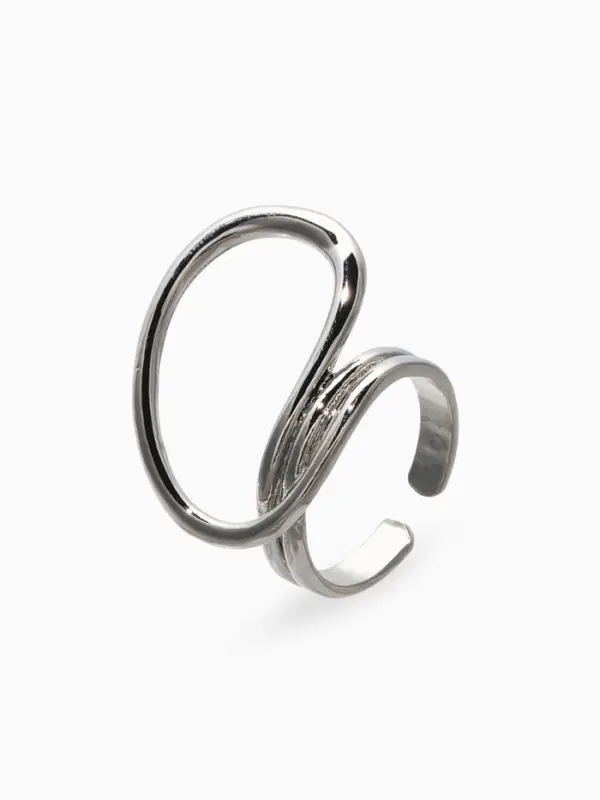 Кольцо металл &laquo;Спираль&raquo;, цвет серебро, безразмерное