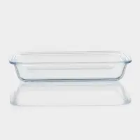 Форма для запекания и выпечки Доляна &laquo;Фуэго&raquo;, 1.6 л, 29.4&times;17.5&times;5 см, прямоугольная, жаропрочное стекло, прозрачная