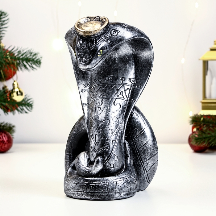 Копилка  Копилка "Змея Принцесса Кобра" металлик, 13х22см