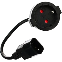 Кабель -переходник UPS -> розетка 3Gx0,75mm2 медь <VDE> VCOM 0.15m <CE002