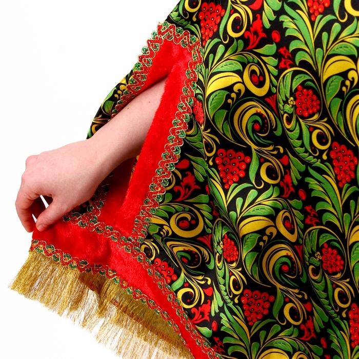 Карнавальный костюм «Народные гуляния. Рябиновые гроздья»: накидка, кокошник, юбка, р-р 42-50 Карнавальный костюм «Народные гуляния. Рябиновые гроздья»: накидка, кокошник, юбка, р-р 42-50