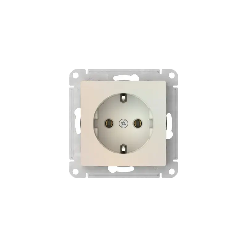 ATLASDESIGN РОЗЕТКА с заземлением, 16А, быстрозажимные клеммы, ЖЕМЧУГ