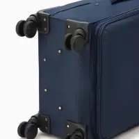 Чемодан на колёсах TEXTURA, с увеличением, кодовый замок, 42&times;26&times;68 см, 24", синий