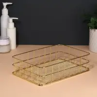 Органайзер для хранения косметических принадлежностей &laquo;РАФАЭЛЬ&raquo;, 24.5&times;16.5&times;6.5 см, цвет золотистый