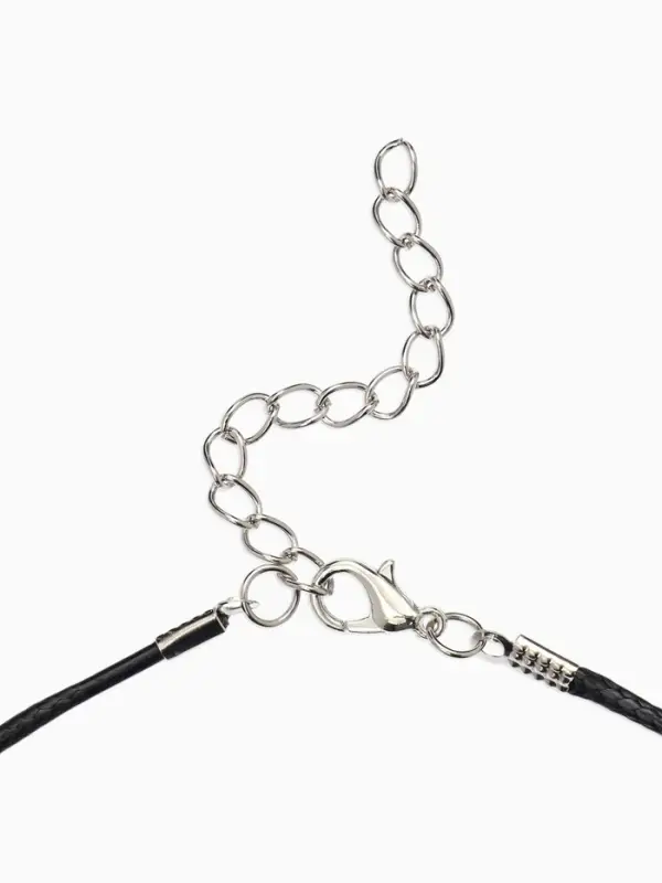 Кулон унисекс &laquo;Дракон&raquo;, светящийся, цвет серебро на чёрном шнурке, 44 см