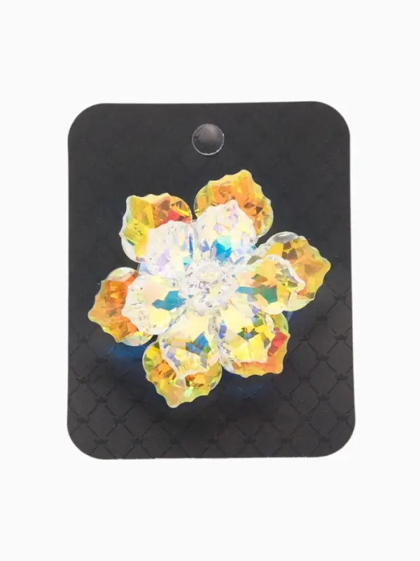 Брошь &laquo;Цветок сказочный&raquo;, радужная в серебре