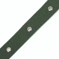 Ошейник брезентовый однослойный, 66&times;3 см, ОШ 33-60 см, тёмно-зелёный