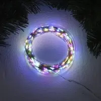 Гирлянда &laquo;Нить&raquo; 50 м, роса, IP44, серебристая нить, 500 LED, свечение мульти, 8 режимов, 31 В