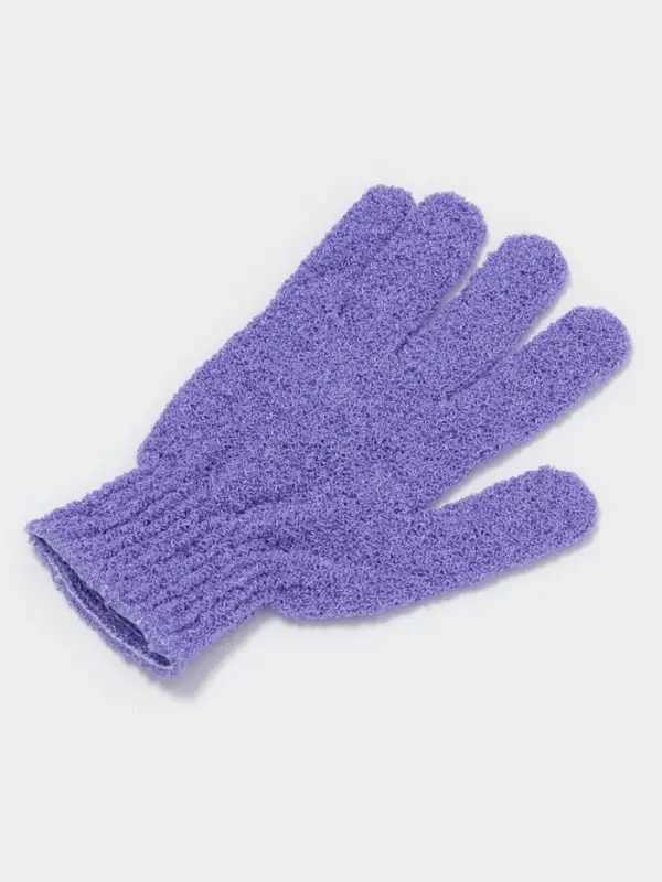 Мочалка - перчатка массажная Доляна, 14&times;18 см, однотонная, МИКС