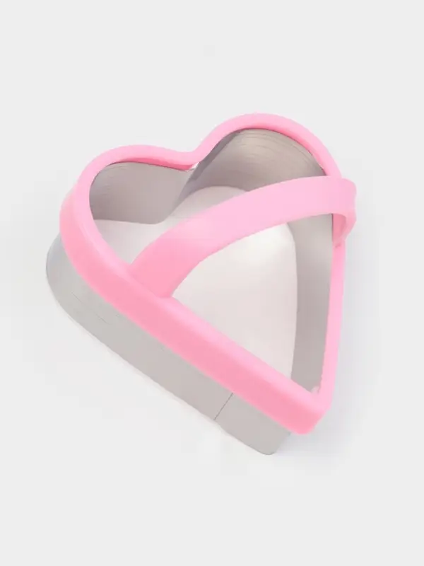 Формы для печенья KONFINETTA &laquo;Сердце&raquo;, набор 3 шт., металл, розовые