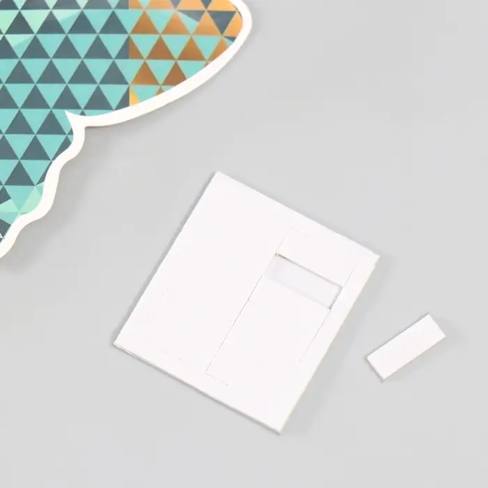 Бабочки картон "Геометрия с золотом" набор 12 шт h=4-10 см