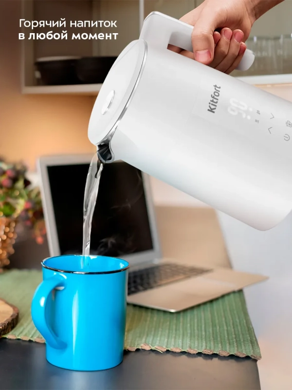 Чайник электрический с терморегулятором КТ-6715 - 1,5 л Чайник электрический с терморегулятором КТ-6715 - 1,5 л