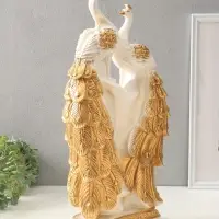 Фигура гипс &laquo;Две Жар-птицы&raquo;, белый с золотом, 55&times;30&times;14 см