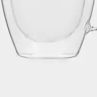 Набор кружек с двойными стенками Magistro Doppio vetro, 350 мл, 2 шт., 13&times;11 см, стекло, прозрачный