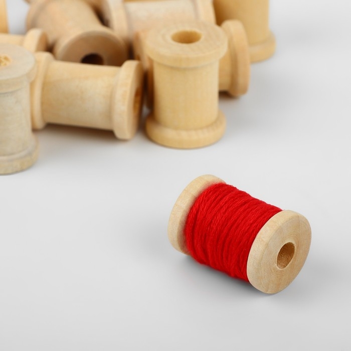 Набор деревянных катушек без покрытия, 15 шт, d = 2 × 2,5 см Набор деревянных катушек без покрытия, 15 шт, d = 2 × 2,5 см