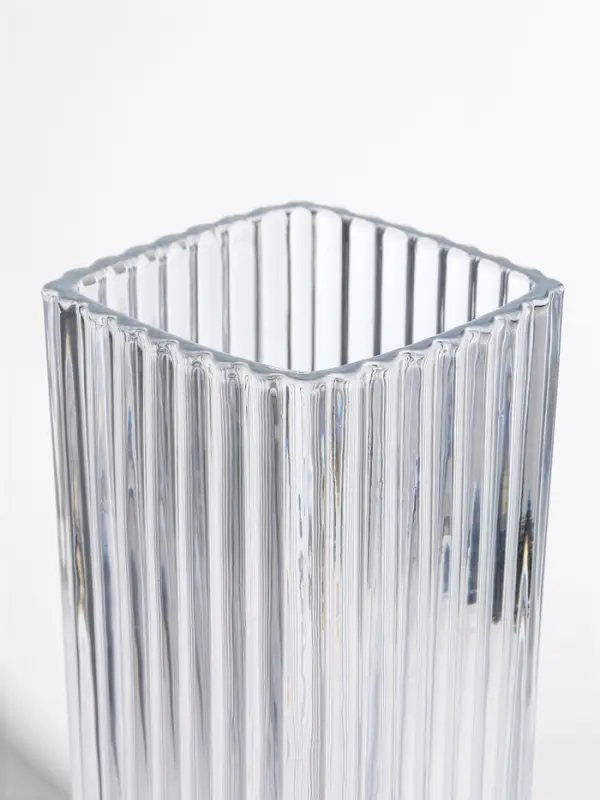 Ваза для цветов &laquo;Эдисон&raquo;, полосы, 29&times;11.5 см, стекло, прозрачная