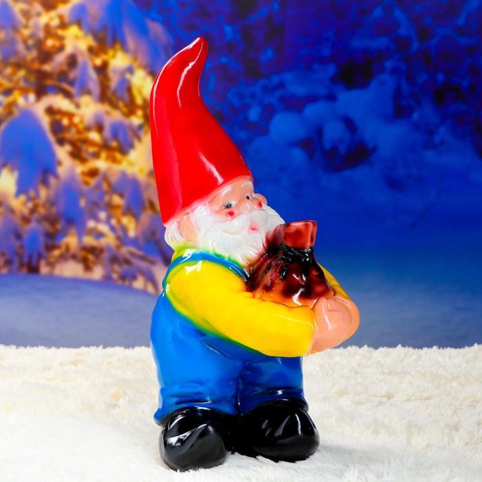 Садовая фигура  Садовая фигура "Гном с мешком" 51х25х22см