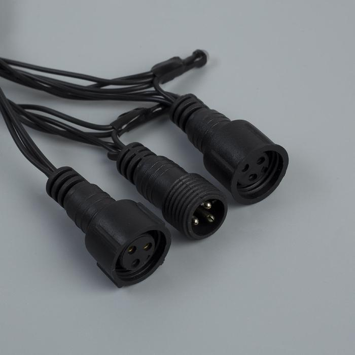 Гирлянда «Нить» 10 м, IP44, УМС, тёмная нить, 100 LED, свечение зелёное, 220 В Гирлянда «Нить» 10 м, IP44, УМС, тёмная нить, 100 LED, свечение зелёное, 220 В