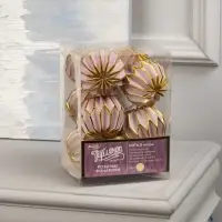 Гирлянда &laquo;Нить&raquo; 2 м с насадками &laquo;Розовый фонарик&raquo;, IP20, прозрачная нить, 10 LED, от батареек АА&times;2, свечение тёплое белое