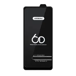 Защитное стекло для Xiaom Redmi 12 Anmac 6D Black без упаковки Арт. 1137177 (10 шт./уп.)