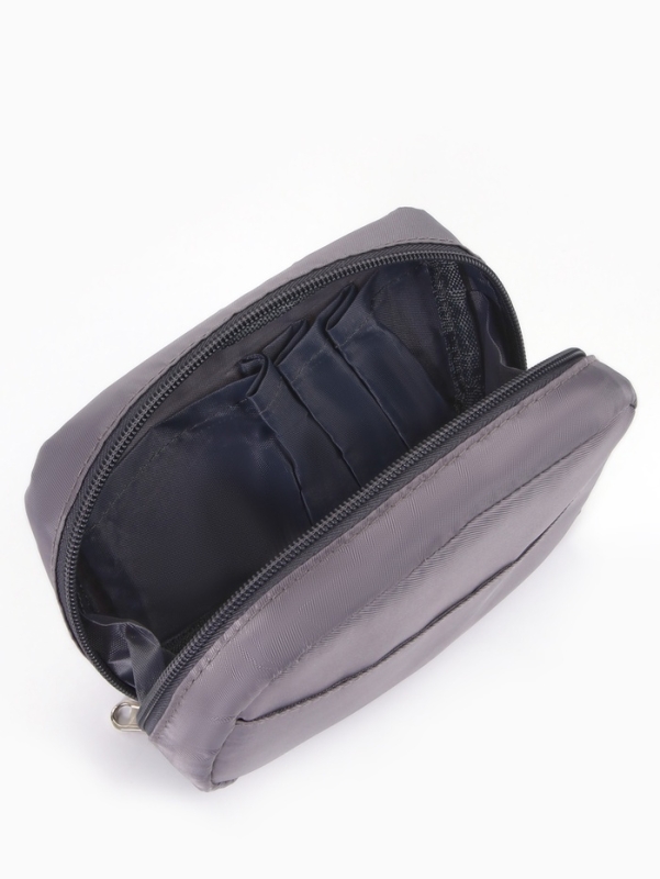 Косметичка дор Одноцвет, 16*6*10,5, отд на молнии, подкладка, н/карман, серый