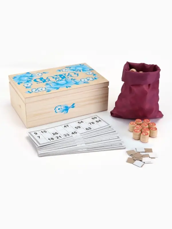 Русское лото &laquo;Роспись&raquo;, деревянное, в подарочной шкатулке