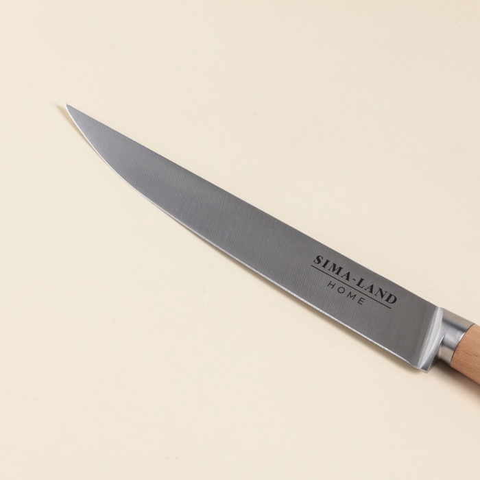 Нож кухонный разделочный SL Home «Калабрия», нержавеющая сталь, 20,5 см, бежевый Нож кухонный разделочный SL Home «Калабрия», нержавеющая сталь, 20,5 см, бежевый