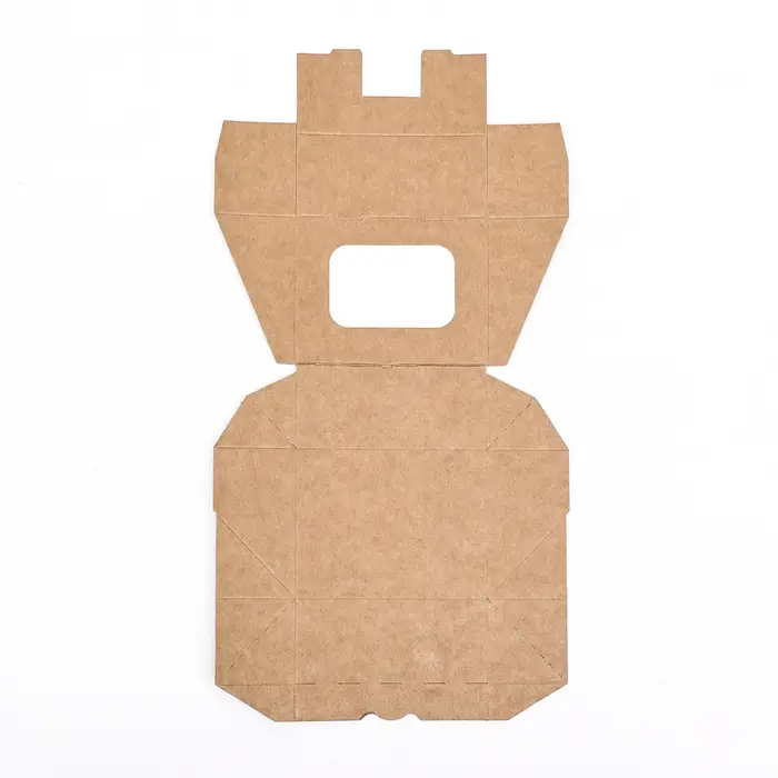 Коробка складная, с окном, крафтовая, 9×7×4 см