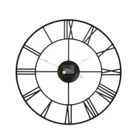 Часы настенные интерьерные, Лофт, бесшумные, плавный ход, d=47.5 см, корпус чёрный с бронзой