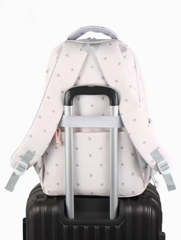 Рюкзак школьный для девочки &laquo;Сердечки&raquo;, 4 кармана, 31&times;13&times;48 см, розовый