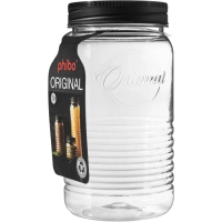 Банка круглая с эмбоссингом original 1,3л (черный)