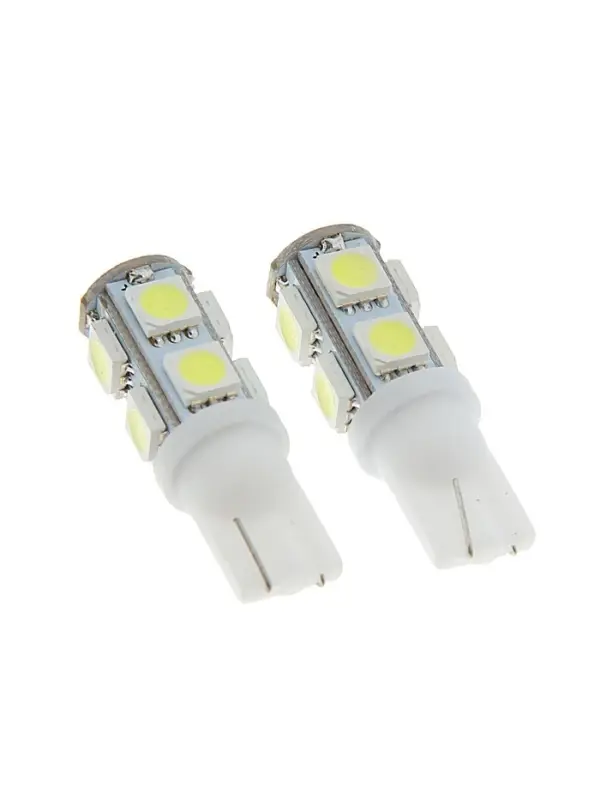 Автолампа Cartage, светодиодная, T10 W5W, 12 В, 9 SMD-5050, набор 2 шт.