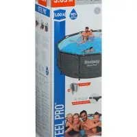 Бассейн каркасный Steel Pro, 305&times;100 см, круглый, цвет графит, 561MQ Bestway