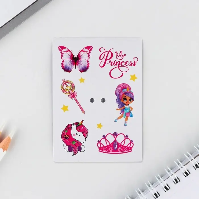 Значок с наклейками «Самой милой принцессе», 6.5 х 9 см Значок с наклейками «Самой милой принцессе», 6.5 х 9 см