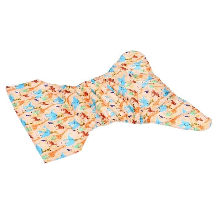 Многоразовый подгузник «Африка», 3-15 кг, цвет бежевый, Крошка Я