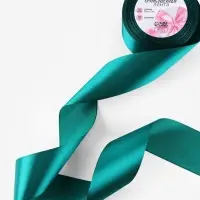 Лента атласная, 50 мм, 23&plusmn;1 м, изумрудная №126