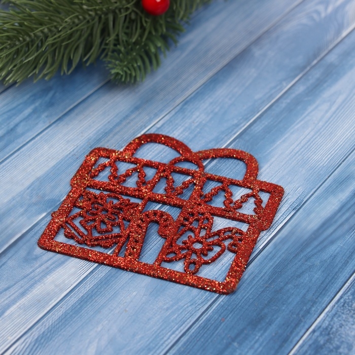 Украшение ёлочное Украшение ёлочное "Подарок с конфетками" (набор 3 шт) 8х8,5 см, микс