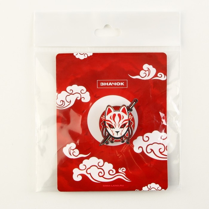 Значок деревянный «Кицунэ», аниме, 2,9 х 3,3 см Значок деревянный «Кицунэ», аниме, 2,9 х 3,3 см