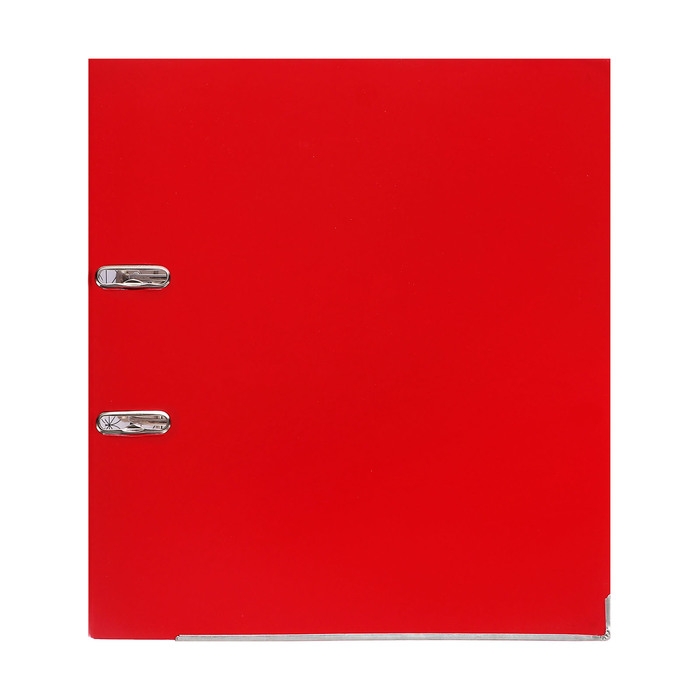 Папка-регистратор 75мм, А4, Calligrata Папка-регистратор 75мм, А4, Calligrata "Mega", бумвинил, с карманом на корешке, нижний металлический кант, красная