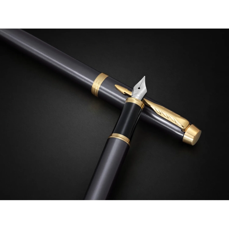 Ручка перьевая Parker IM Grey GT 0,8мм,синий, подарочная коробка, 2213776