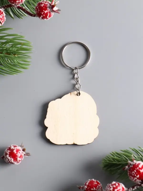 Набор брелоков новогодних (5 шт) "Новый год - 3", размер брелока 4,5 см