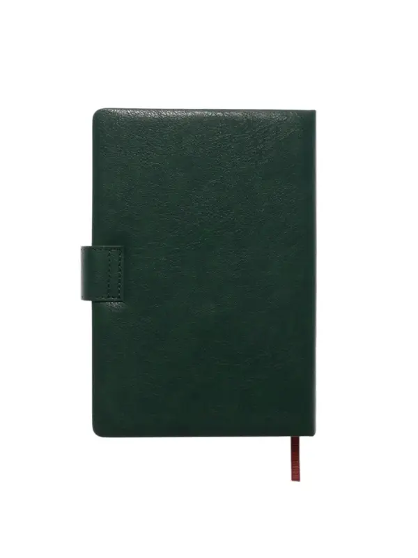 Ежедневник недатированный формат А5, с хлястиком, 112л, линия, пвх, Зеленый Ежедневник недатированный формат А5, с хлястиком, 112л, линия, пвх, Зеленый