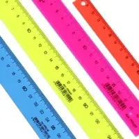 Набор пластиковых линеек Calligrata, 4 штуки (15, 20, 25 и 30 см), непрозрачные, МИКС