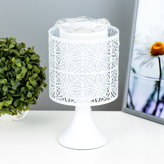 Аромасветильник Аромасветильник "Цветы" G4 35Вт белый 14,5х14,5х25,5 см RISALUX