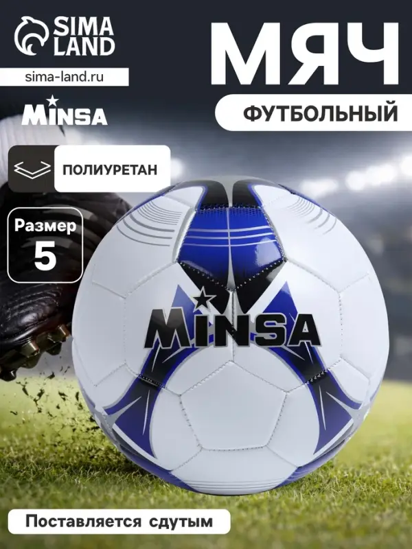 Футбольный мяч MINSA, машинная сшивка, 32 панели, р. 5, PU