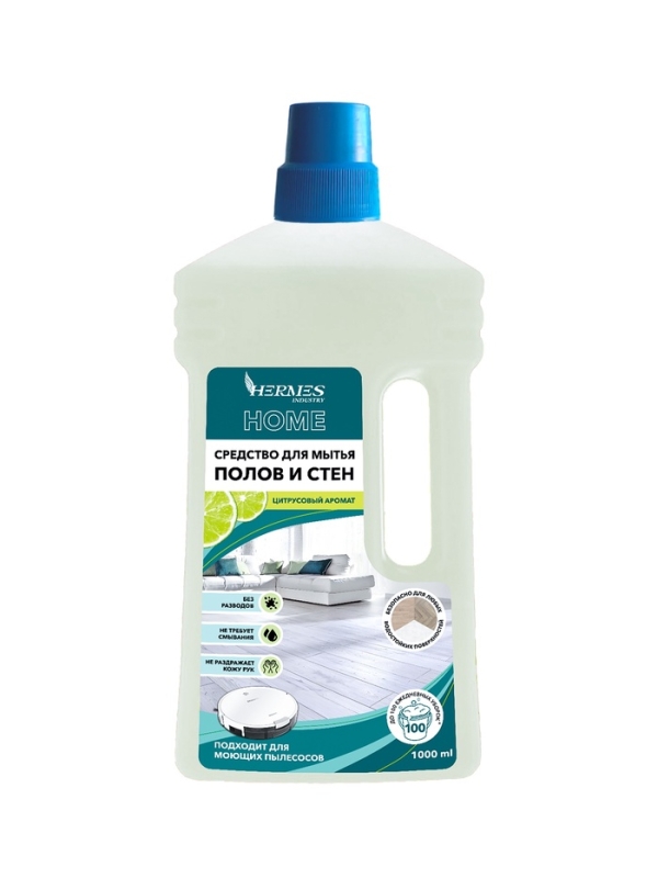 Средство для мытья пола HERMES INDUSTRY Home Autoclean с цитросовым ароматом, 1000 мл Средство для мытья пола HERMES INDUSTRY Home Autoclean с цитросовым ароматом, 1000 мл