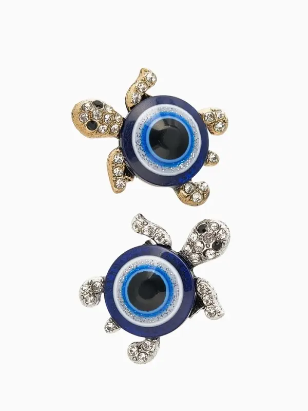 Брошь-оберег &laquo;Черепашка. Глаз Фатимы&raquo;, синий, МИКС