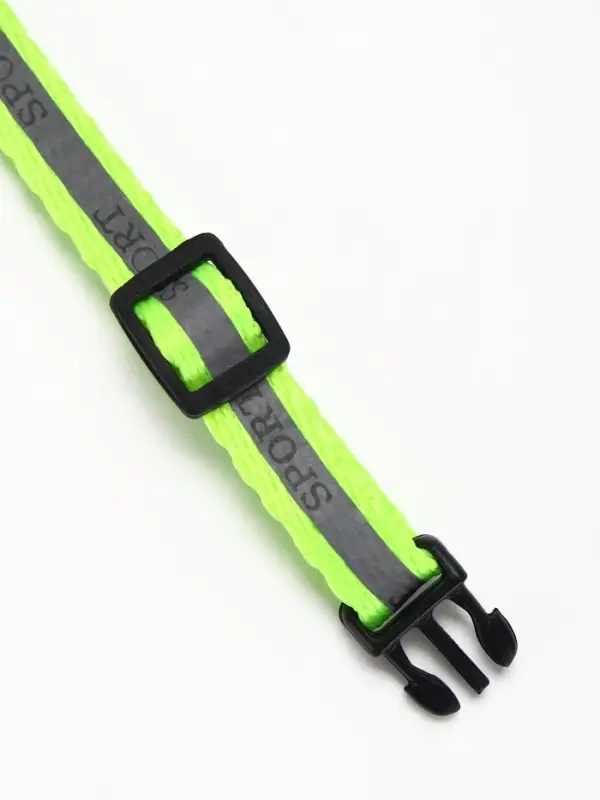 Ошейник Ошейник "Спорт" со светоотражающей полосой, 31 х 1 см, зелёный